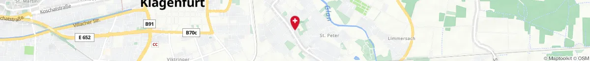Kartendarstellung des Standorts für Fischl-Apotheke in 9020 Klagenfurt
